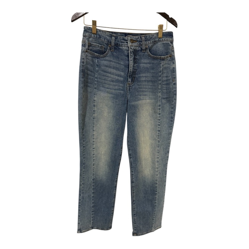 Scoop Womens Ultra High Rise Retro Jeans Size 8 Dark Wash Straight Leg Denim
